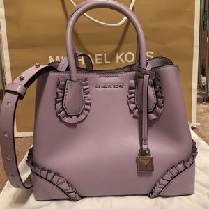 Lilac Ruffle Michael Kors crossbody